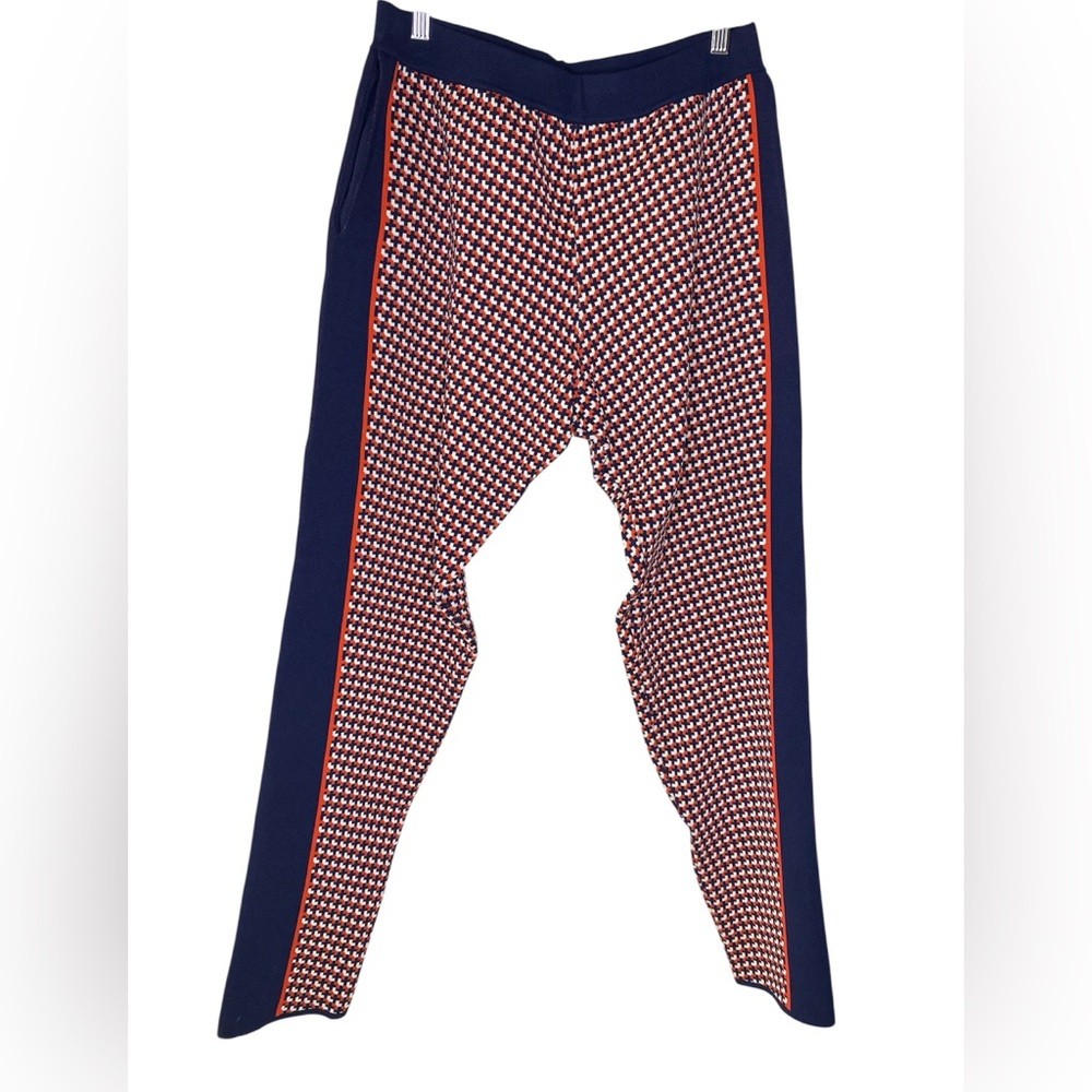 NWOT! Zara Men’s Navy and Red Retro Geometric Jacquard Knit Tracksuit - Size L - Picture 7 of 9